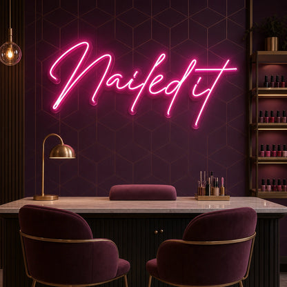 Nailed It LED Neon Sign Garage Man Cave Neon Sign high-converting product image