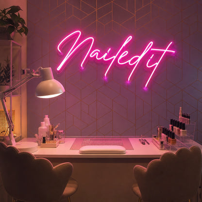 Nailed It LED Neon Sign Garage Man Cave Neon Sign real lifestyle scene