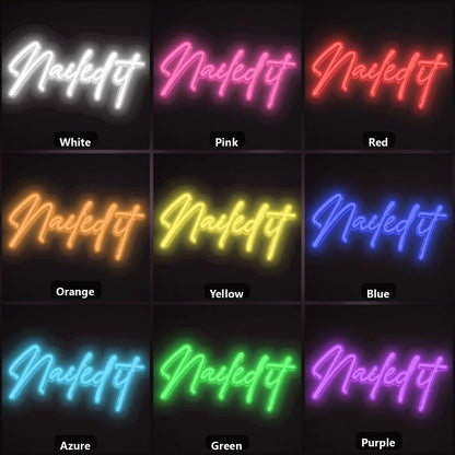 Nailed It LED Neon Sign Garage Man Cave Neon Sign color grid