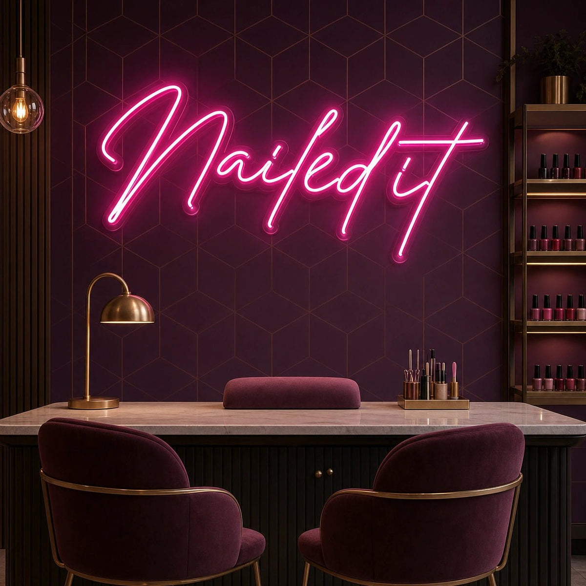 Nailed It LED Neon Sign Garage Man Cave Neon Sign - Shineneon