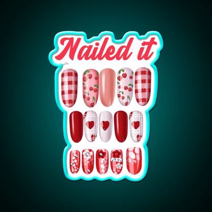 Nailed It Nail Art For Fun Nail Salon Led Neon Sign Rgb Color - Shineneon