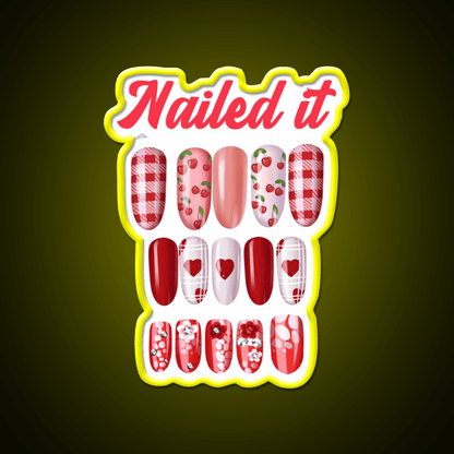 Nailed It Nail Art For Fun Nail Salon Led Neon Sign Rgb Color - Shineneon