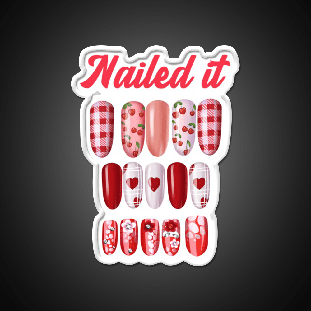Nailed It Nail Art For Fun Nail Salon Led Neon Sign Rgb Color - Shineneon