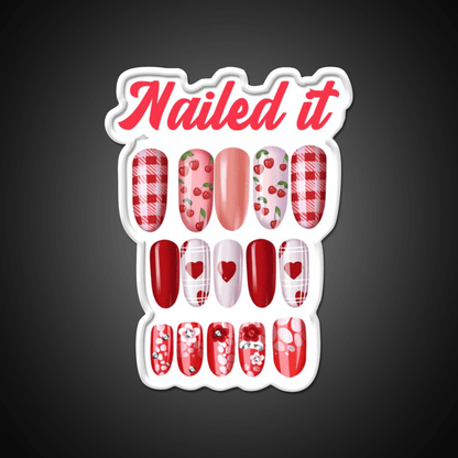Nailed It Nail Art For Fun Nail Salon Led Neon Sign Rgb Color - Shineneon