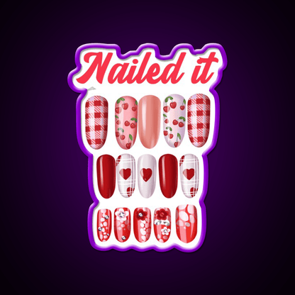 Nailed It Nail Art For Fun Nail Salon Led Neon Sign Rgb Color - Shineneon
