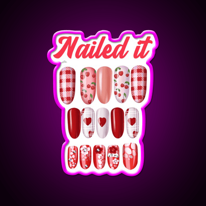 Nailed It Nail Art For Fun Nail Salon Led Neon Sign Rgb Color - Shineneon
