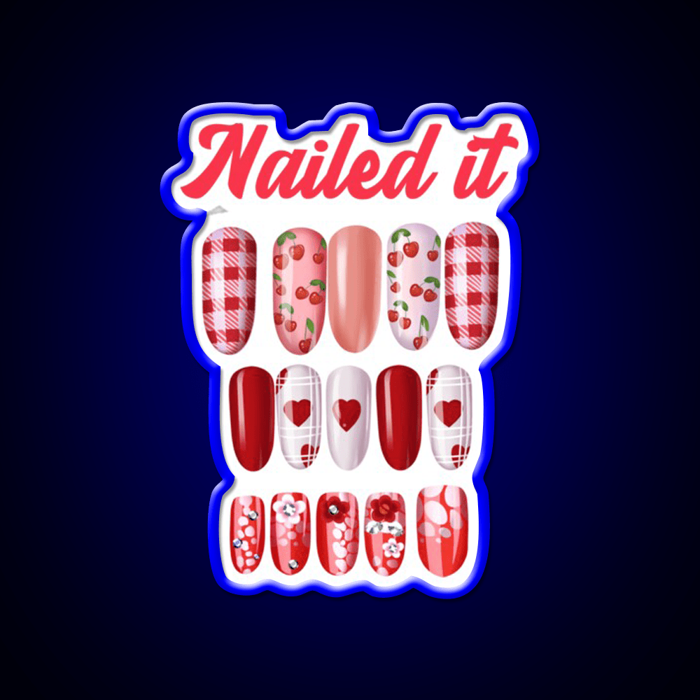Nailed It Nail Art For Fun Nail Salon Led Neon Sign Rgb Color - Shineneon