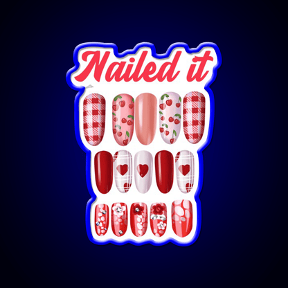 Nailed It Nail Art For Fun Nail Salon Led Neon Sign Rgb Color - Shineneon