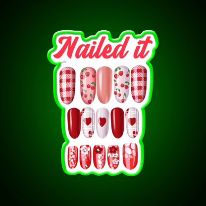 Nailed It Nail Art For Fun Nail Salon Led Neon Sign Rgb Color - Shineneon
