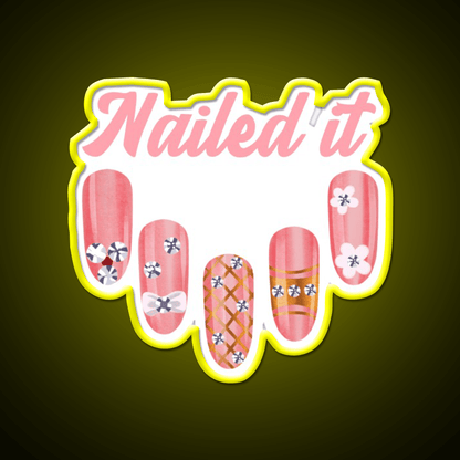 Nailed It Nail Art For Spring Nail Salon Led Neon Sign Rgb Color - Shineneon