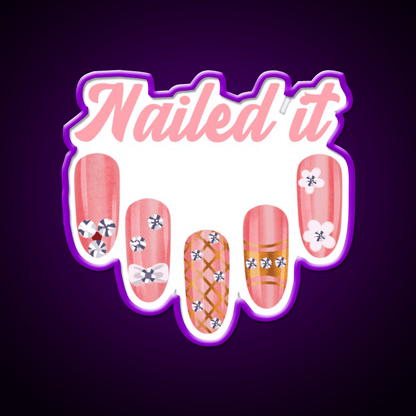 Nailed It Nail Art For Spring Nail Salon Led Neon Sign Rgb Color - Shineneon