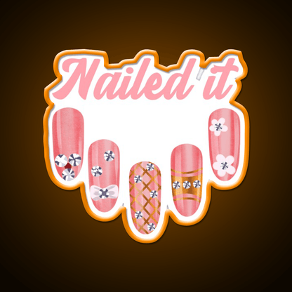 Nailed It Nail Art For Spring Nail Salon Led Neon Sign Rgb Color - Shineneon