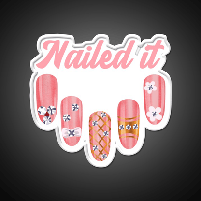 Nailed It Nail Art For Spring Nail Salon Led Neon Sign Rgb Color - Shineneon