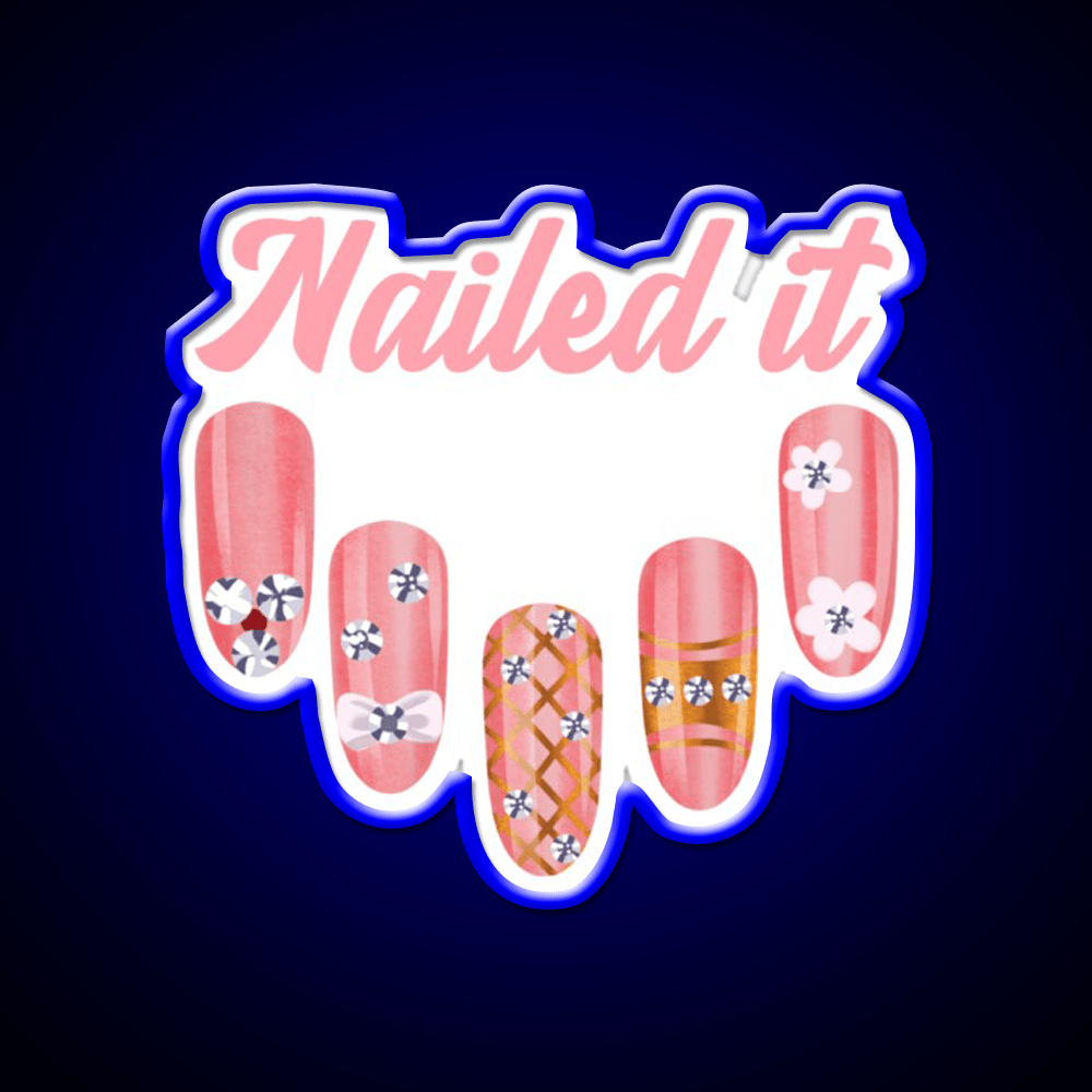 Nailed It Nail Art For Spring Nail Salon Led Neon Sign Rgb Color - Shineneon
