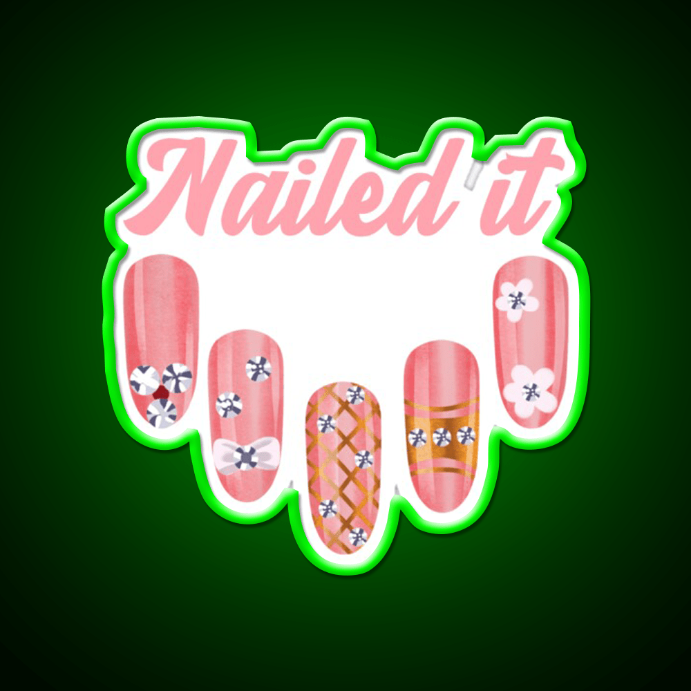 Nailed It Nail Art For Spring Nail Salon Led Neon Sign Rgb Color - Shineneon
