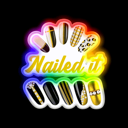 Nailed It Nail Art Nail Salon Led Neon Sign Rgb Color - LED neon sign close-up detail