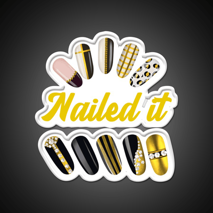 Nailed It Nail Art Nail Salon Led Neon Sign Rgb Color - Shineneon
