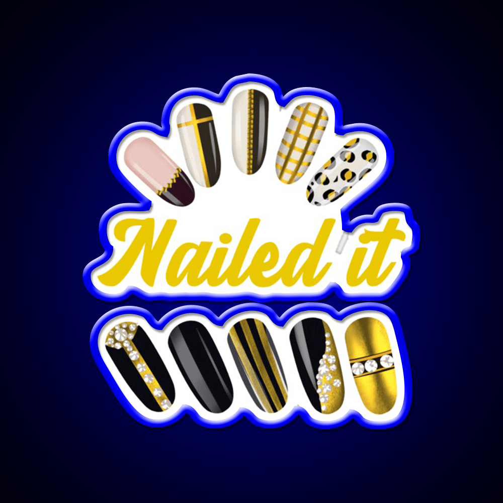 Nailed It Nail Art Nail Salon Led Neon Sign Rgb Color - Shineneon