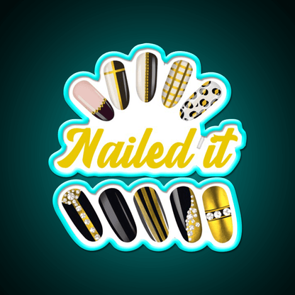 Nailed It Nail Art Nail Salon Led Neon Sign Rgb Color - Shineneon