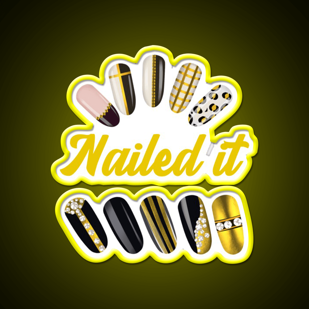 Nailed It Nail Art Nail Salon Led Neon Sign Rgb Color - Shineneon