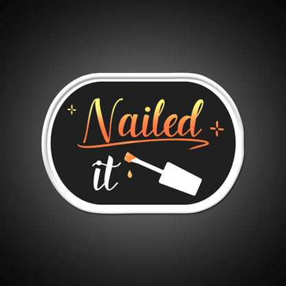 Nailed It Nails Manicure Pedicure Funny Nail Salon Led Neon Sign Rgb Color - Shineneon