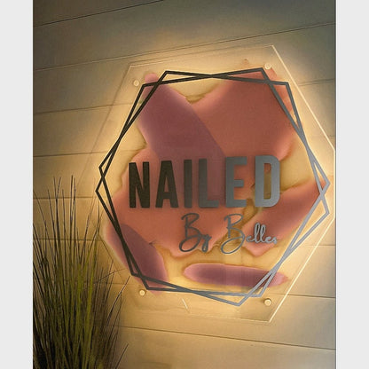 Nailed Studio Acrylic Business Logo Sign - Shineneon