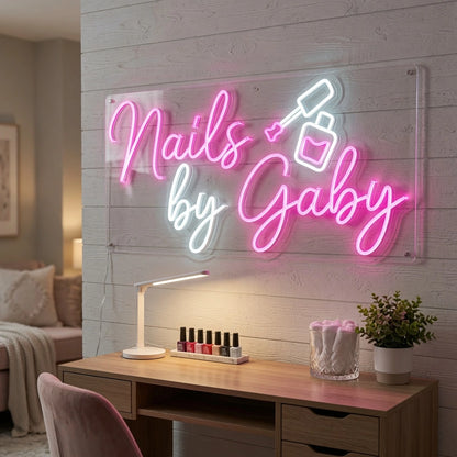 Nails And Baby LED Neon Sign - 03 Real Lifestyle Scene