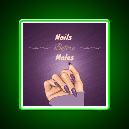 Nails Before Males In Purple Nail Salon Led Neon Sign Rgb Color - Shineneon