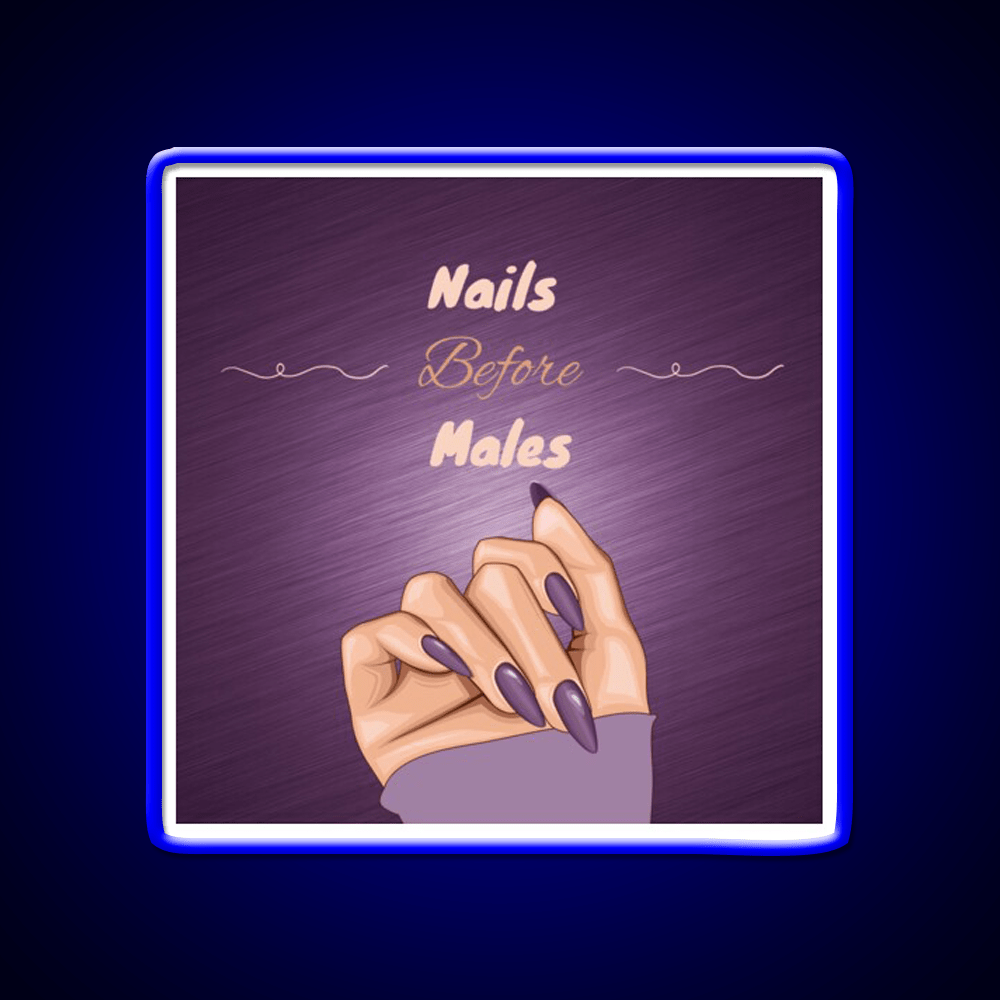 Nails Before Males In Purple Nail Salon Led Neon Sign Rgb Color - Shineneon