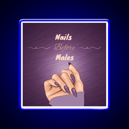 Nails Before Males In Purple Nail Salon Led Neon Sign Rgb Color - Shineneon
