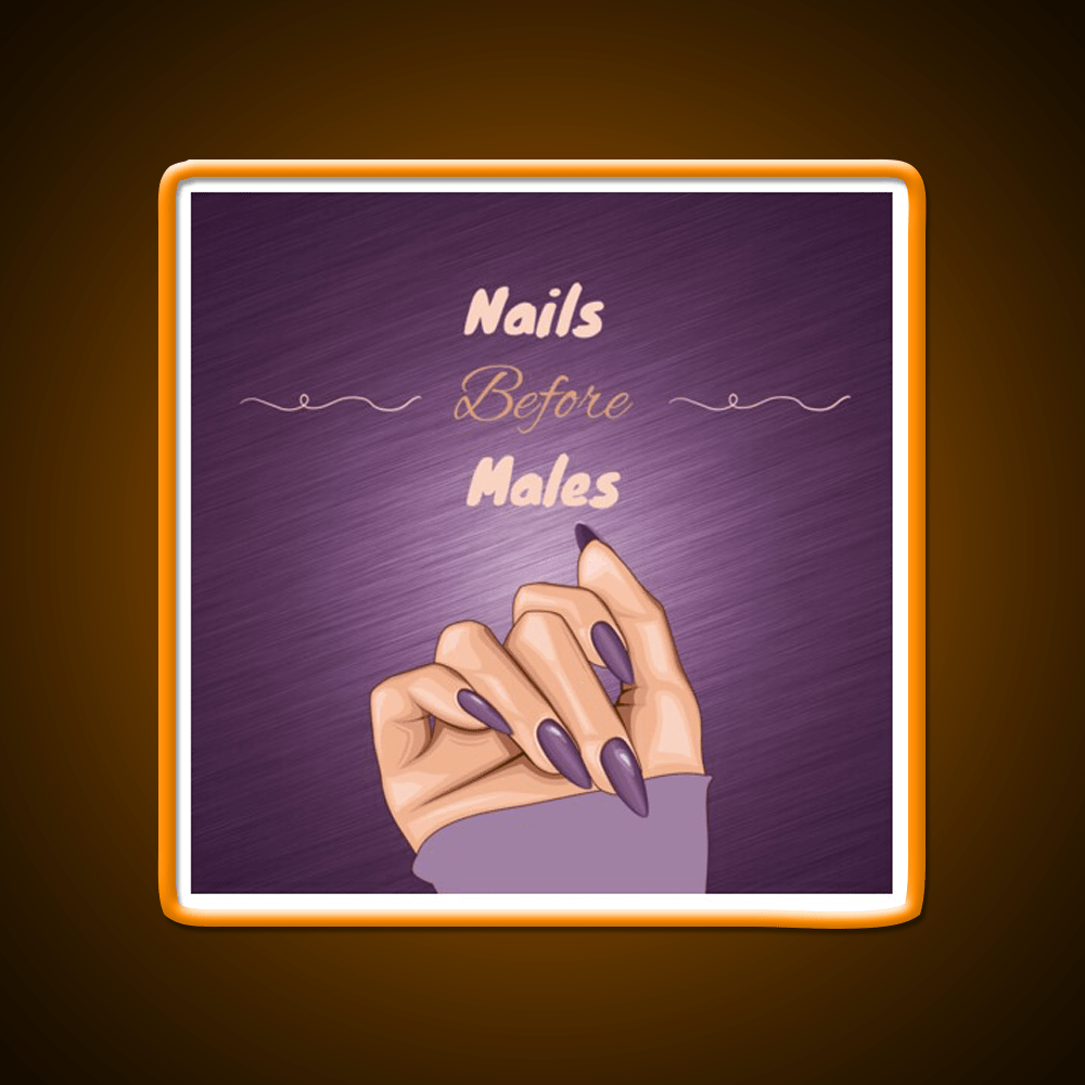 Nails Before Males In Purple Nail Salon Led Neon Sign Rgb Color - Shineneon