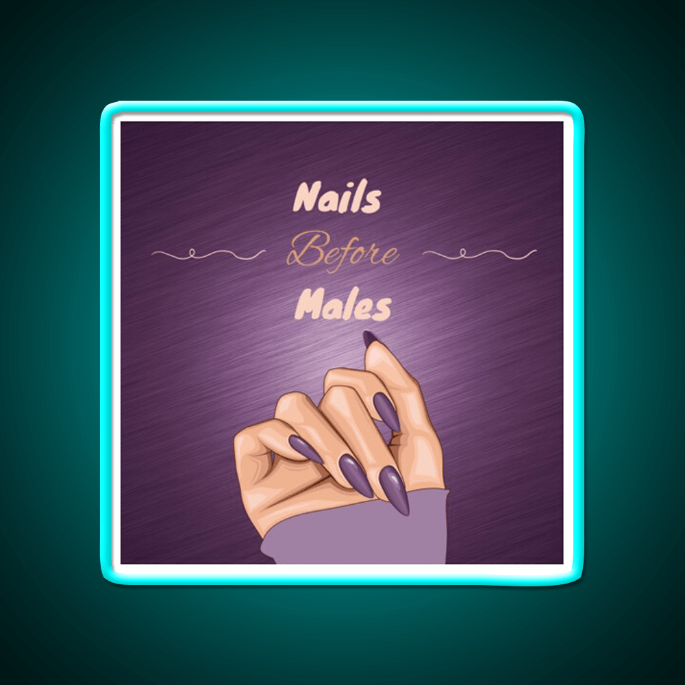 Nails Before Males In Purple Nail Salon Led Neon Sign Rgb Color - Shineneon