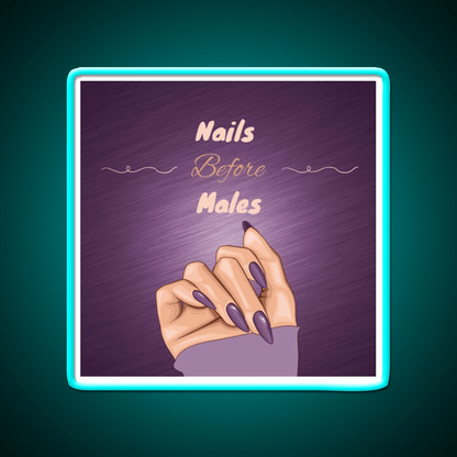 Nails Before Males In Purple Nail Salon Led Neon Sign Rgb Color - Shineneon