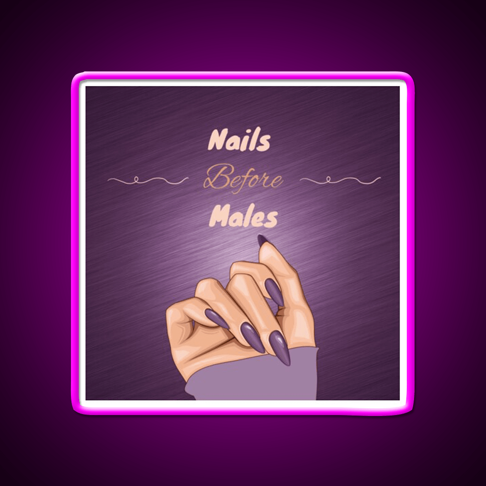Nails Before Males In Purple Nail Salon Led Neon Sign Rgb Color - Shineneon