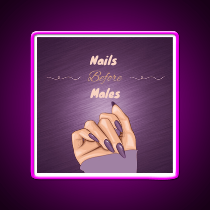 Nails Before Males In Purple Nail Salon Led Neon Sign Rgb Color - Shineneon