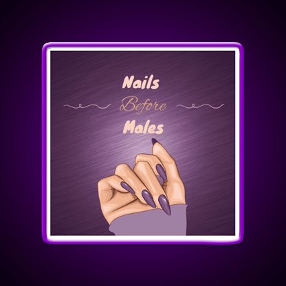 Nails Before Males In Purple Nail Salon Led Neon Sign Rgb Color - Shineneon