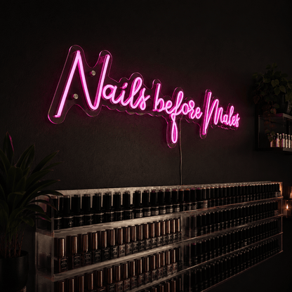 Nails Before Males LED Neon Sign - Shineneon
