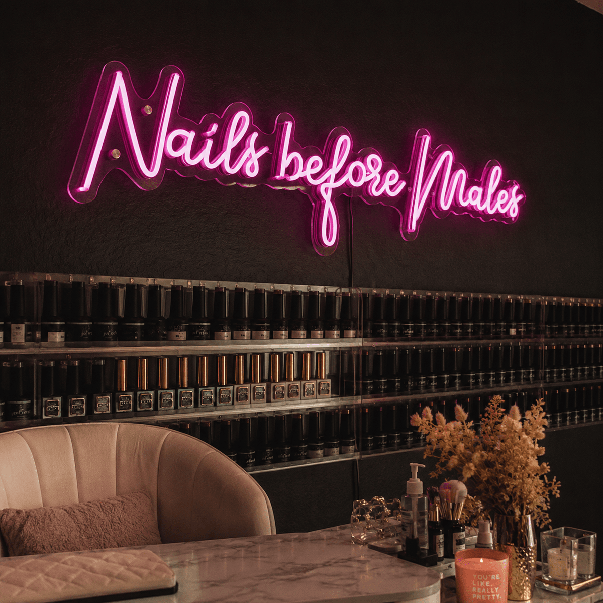 Nails Before Males LED Neon Sign - Shineneon