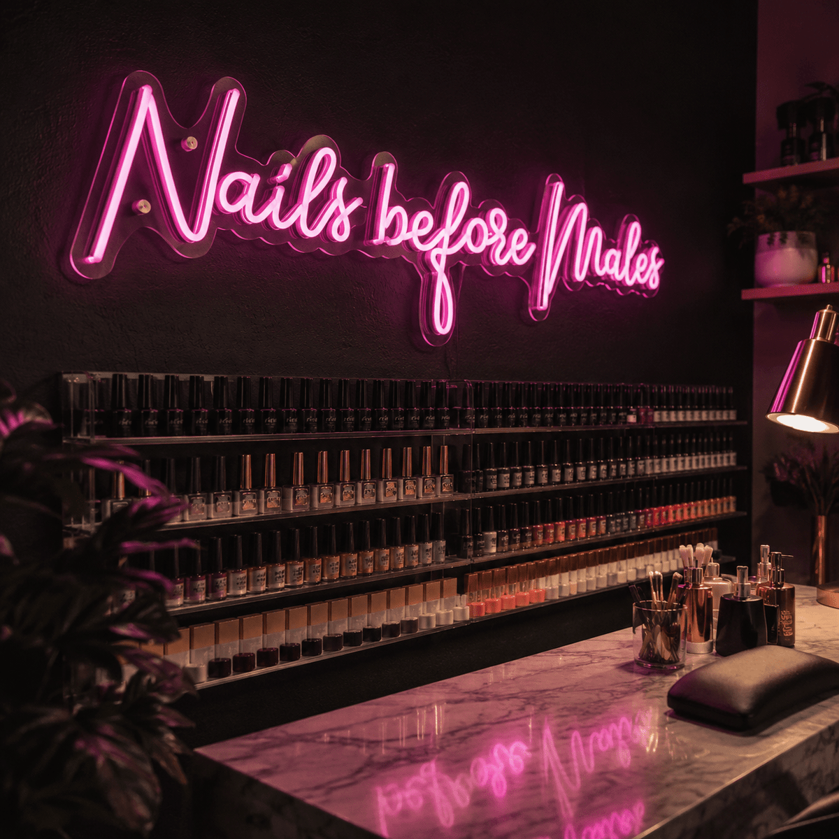 Nails Before Males LED Neon Sign - Shineneon