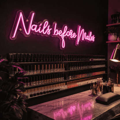 Nails Before Males LED Neon Sign - Shineneon