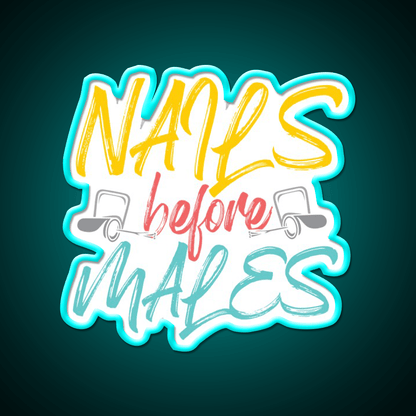 Nails Before Males Nail Salon Led Neon Sign Rgb Color - Shineneon