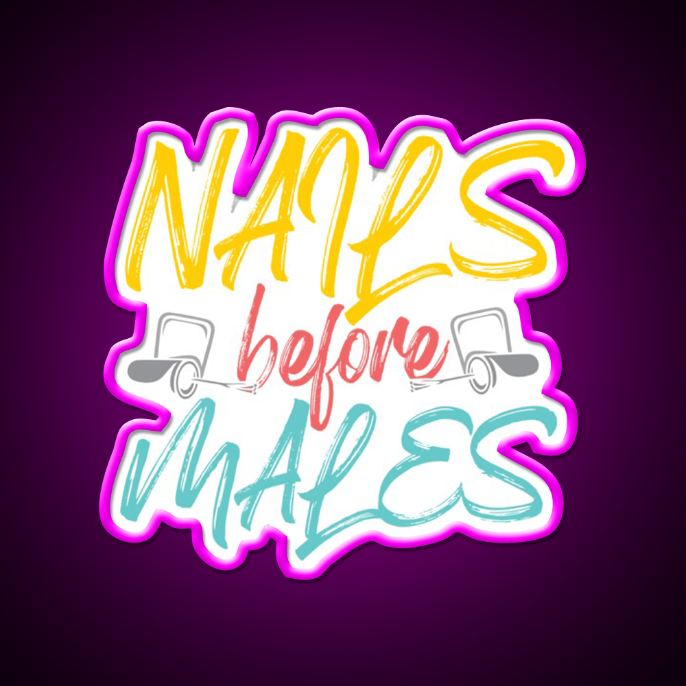 Nails Before Males Nail Salon Led Neon Sign Rgb Color - Shineneon