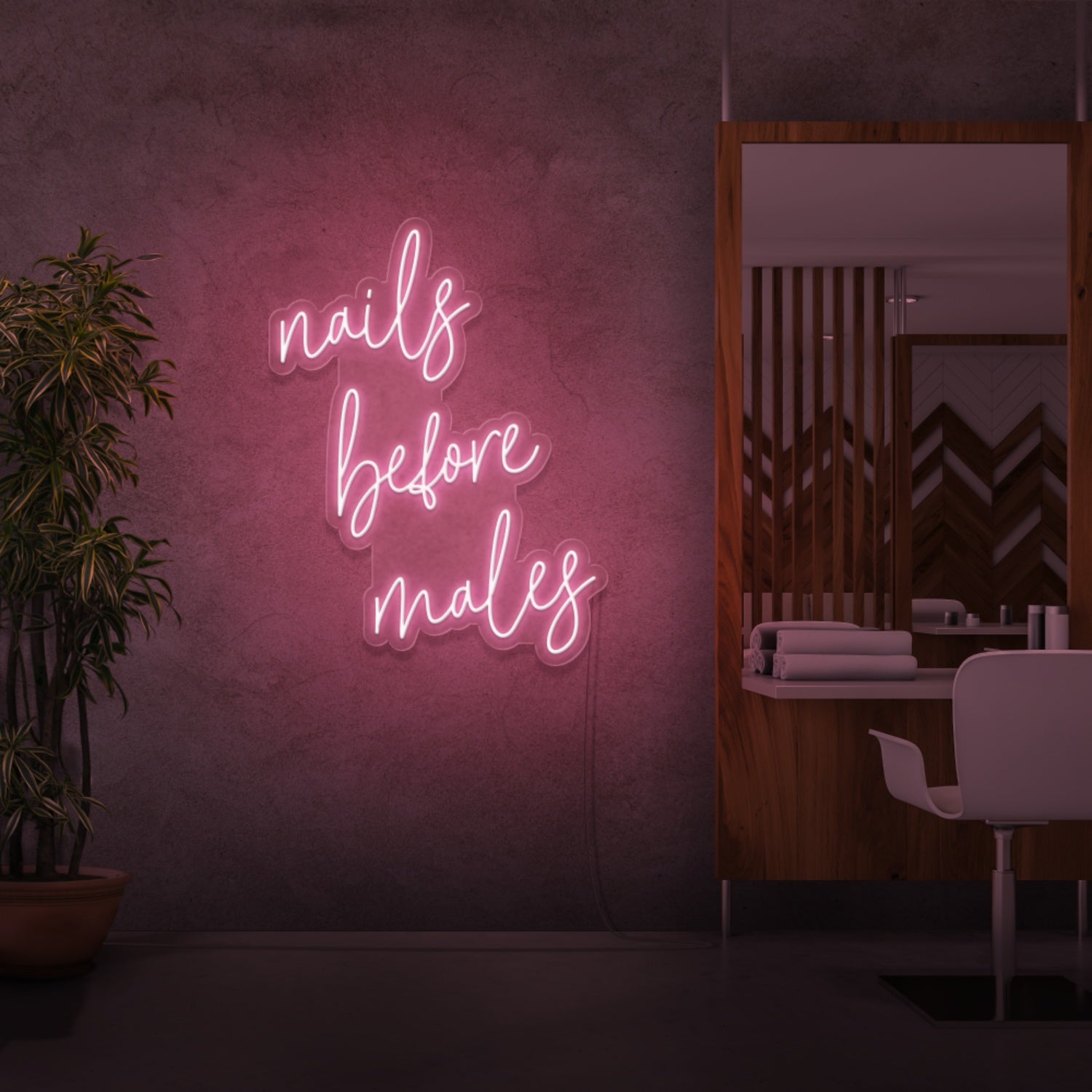 Nails Before Men Led Neon Sign - Shineneon