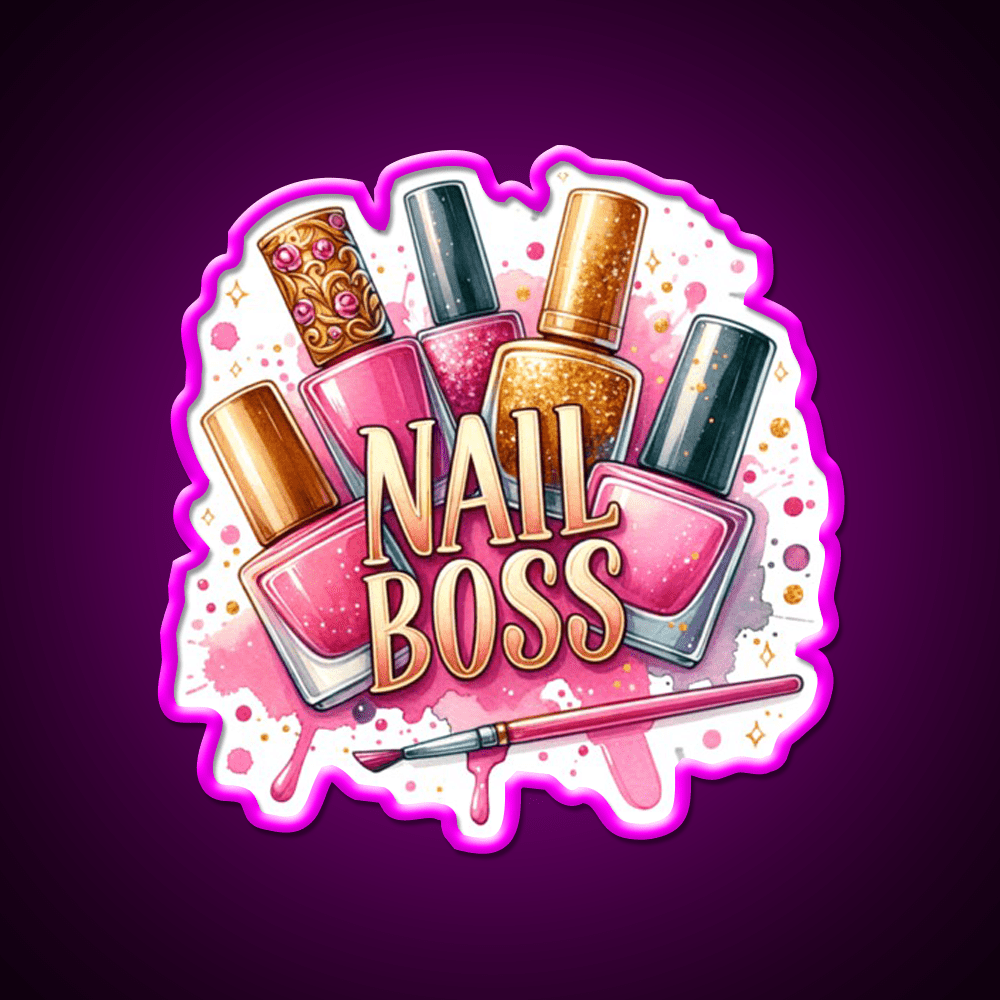 Nails Boss Nail Salon Led Neon Sign Rgb Color - Shineneon