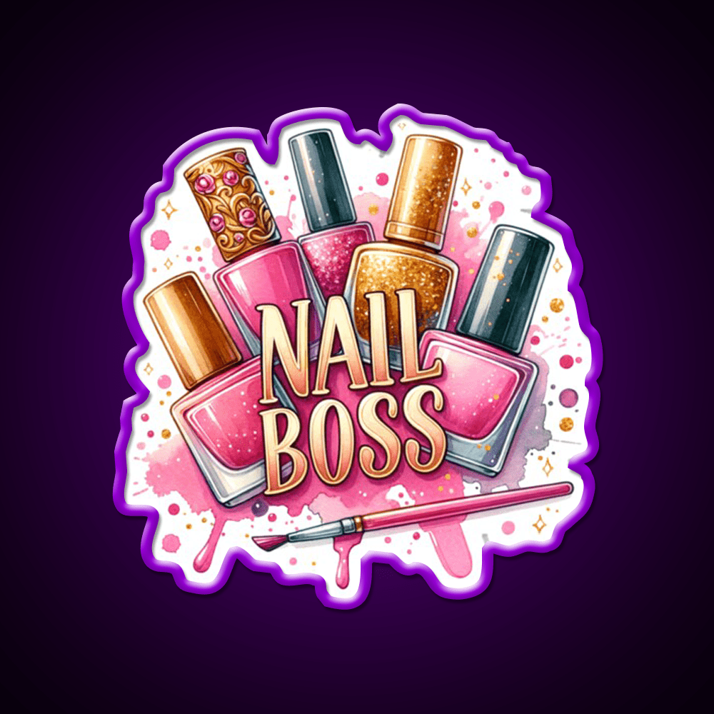 Nails Boss Nail Salon Led Neon Sign Rgb Color - Shineneon