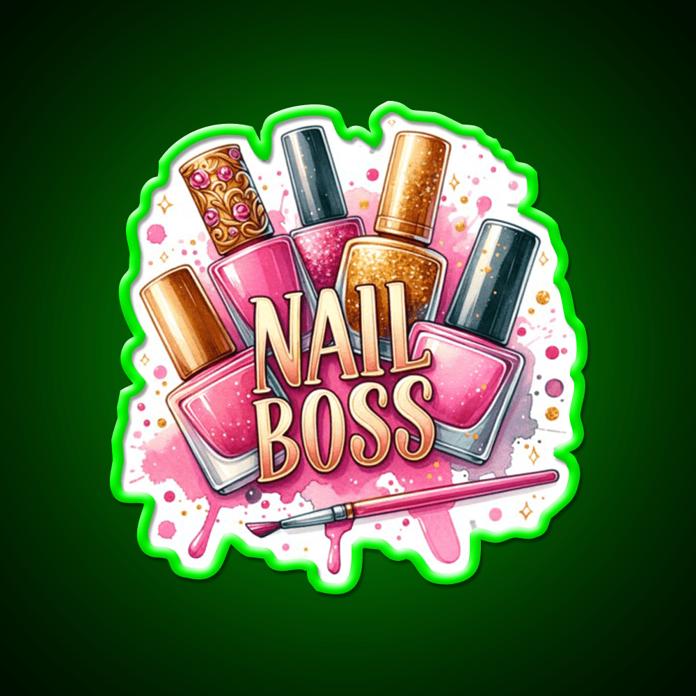 Nails Boss Nail Salon Led Neon Sign Rgb Color - Shineneon