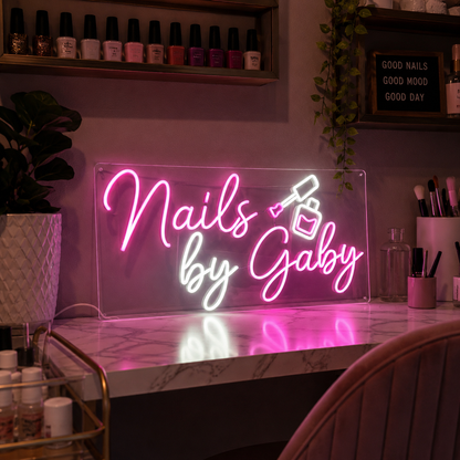Nails By Gaby LED Neon Sign - 03 Real Lifestyle Scene
