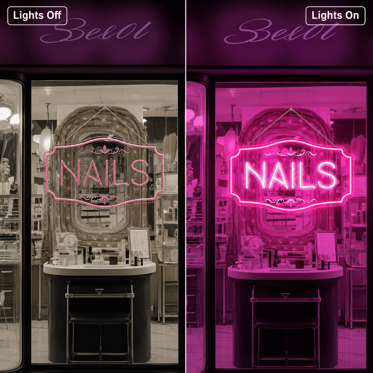Nails LED Neon Sign Bedroom Decor - Shineneon