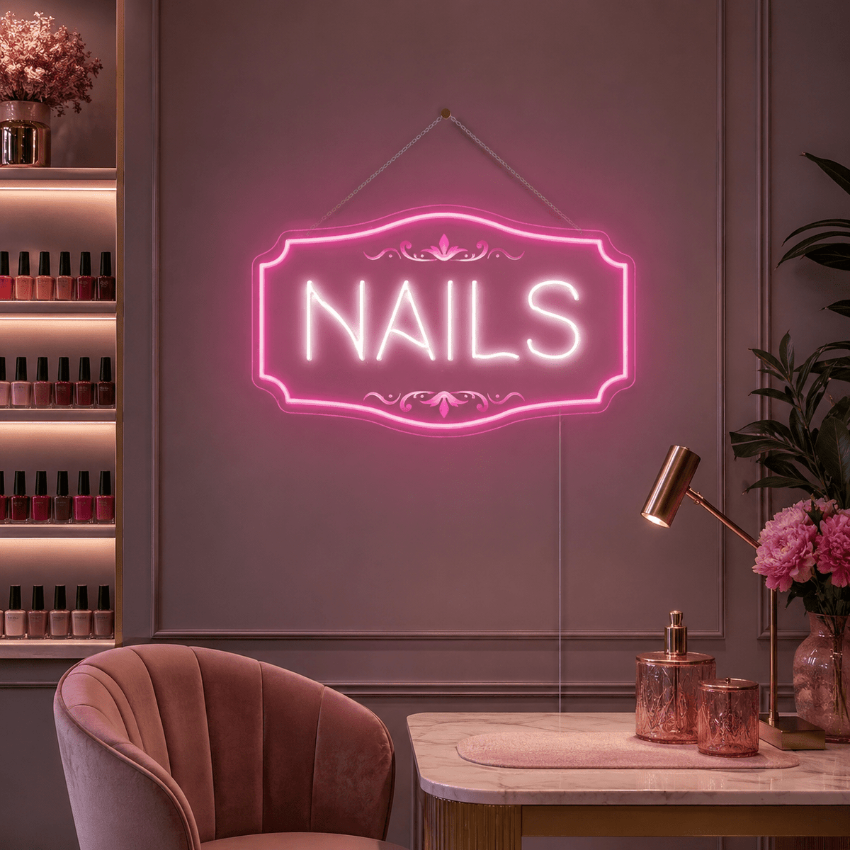 Nails LED Neon Sign Bedroom Decor - Shineneon
