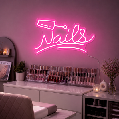 Nails LED Neon Sign Home Decor - 01 Original Product Image